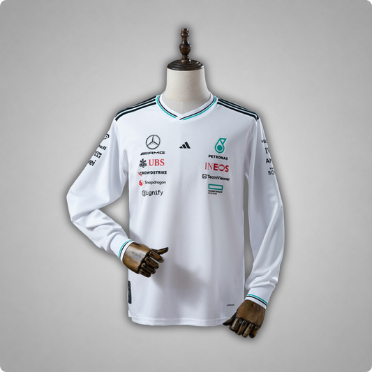 2025 Mercedes AMG Petronas White Long Sleeve