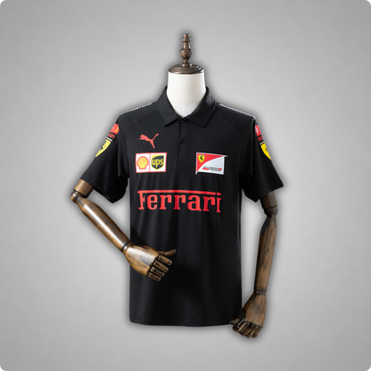 2025 Scuderia Ferrari Black Team Polo