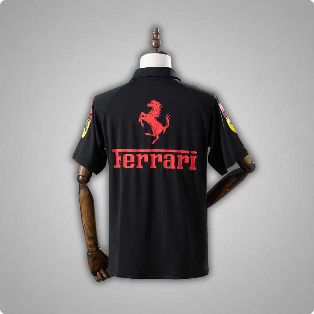 2025 Scuderia Ferrari Black Team Polo