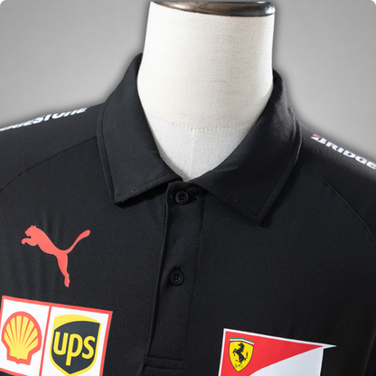 2025 Scuderia Ferrari Black Team Polo
